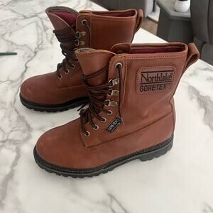 Northlake Gore-Tex Brown Leather Lace Up Outdoors Work Boots Men's Size 8 W